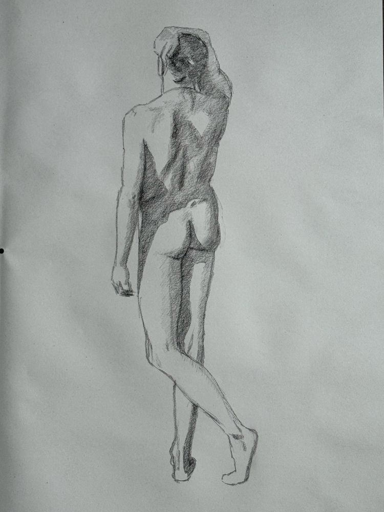 Male nude, 20 minute pose
