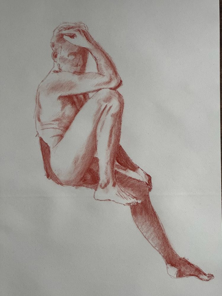 Male nude, 20 minute pose