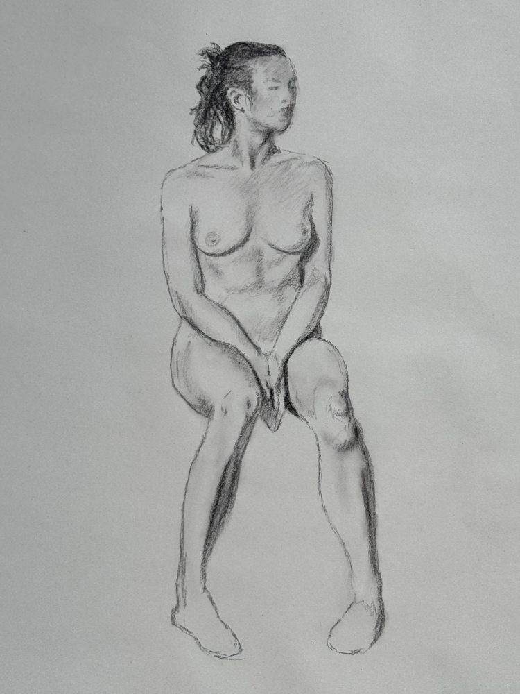 Female nude, 25 minute pose