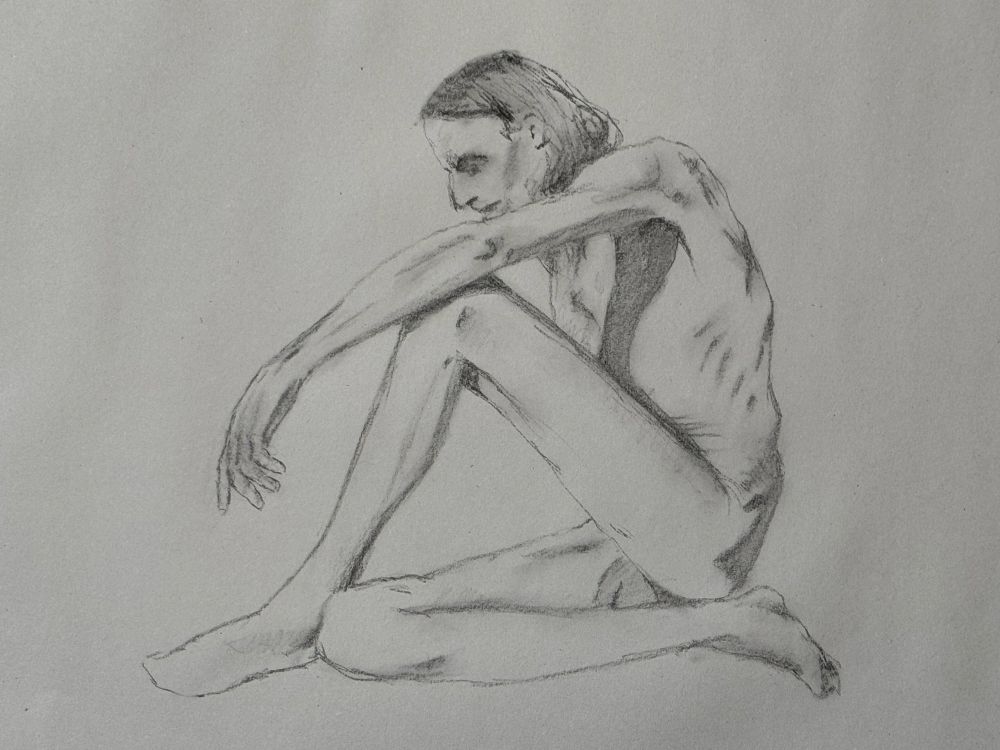Male nude, 20 minute pose