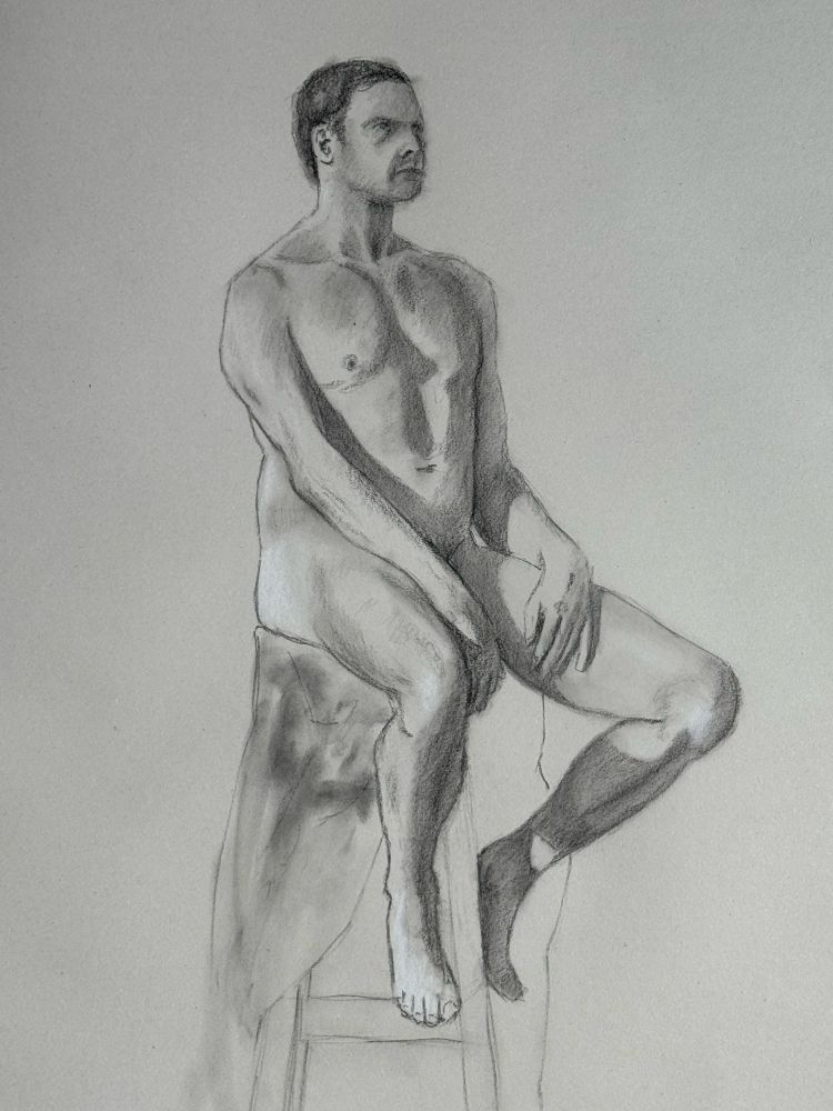 Male nude, 70 minute pose