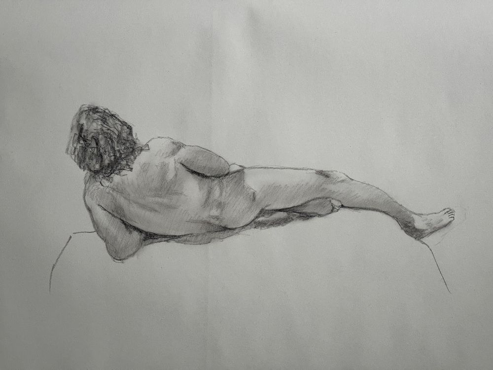 Male nude, 20 minute pose