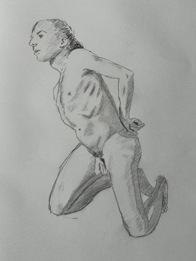 Male nude, 15 minute pose