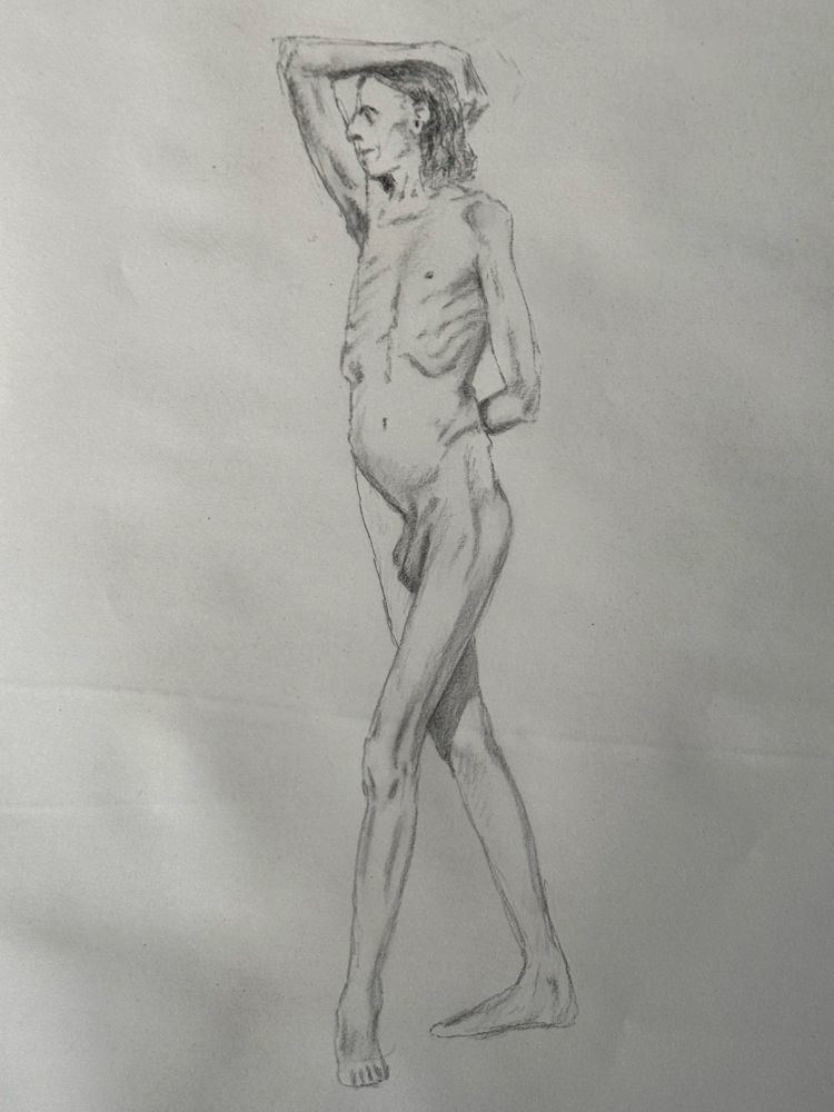 Male nude, 15 minute pose