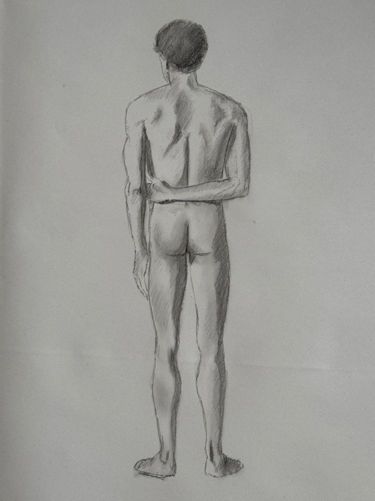 Male nude, 20 minute pose