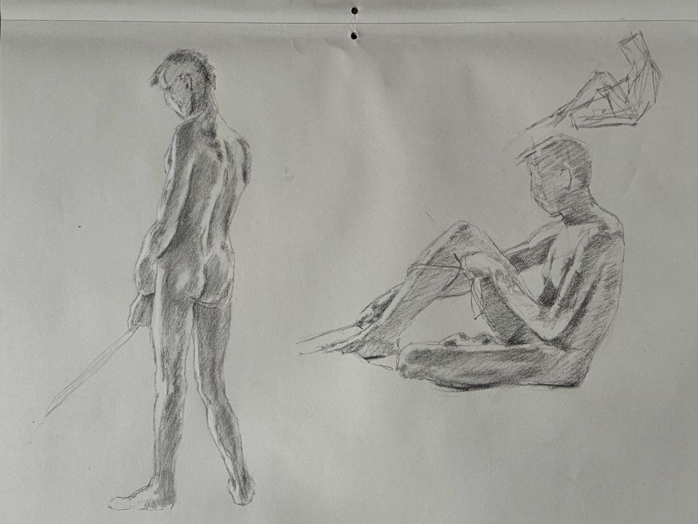 10 minute poses, male nude