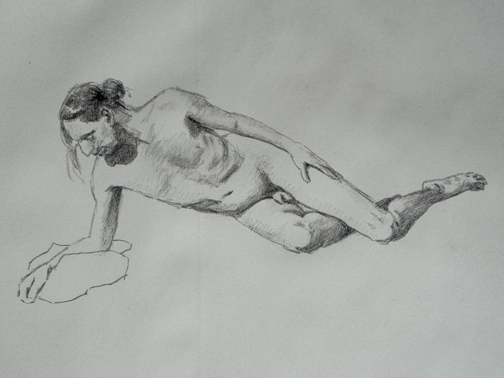 Male nude, 19 minute pose
