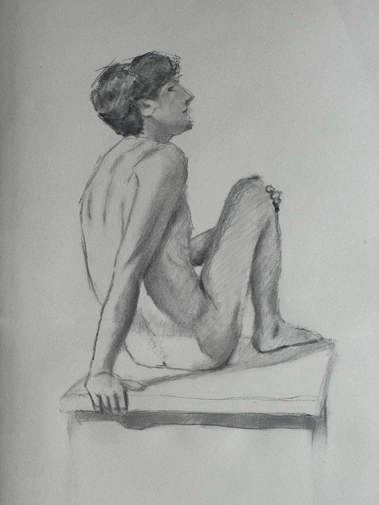 Male nude, 12 minute pose
