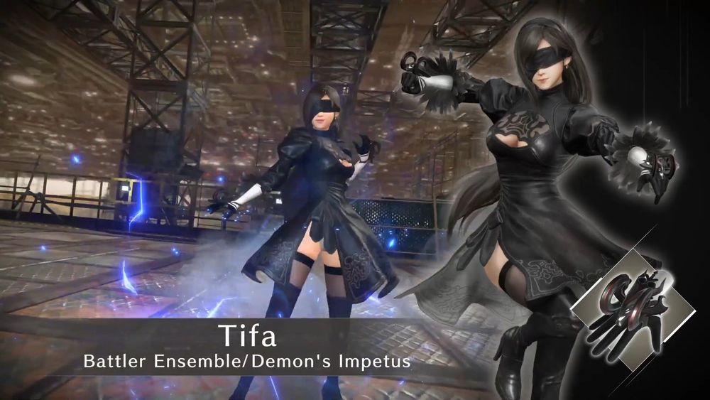 Tifa in 2B outfit in FF7 mobile game
