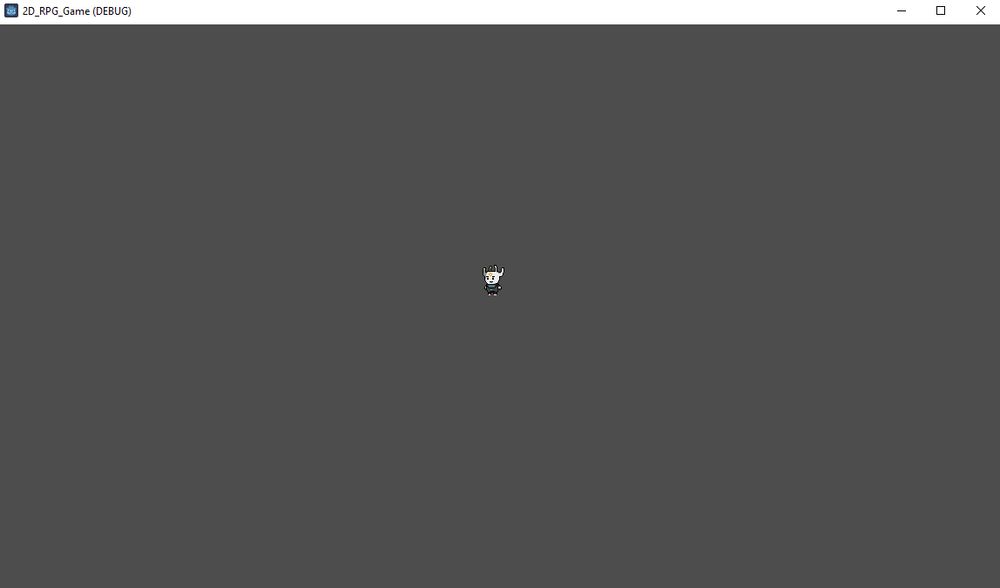 Godot game development screenshot showing a pixelated goat-like creature in the middle of the bleak void which represents most of 2025