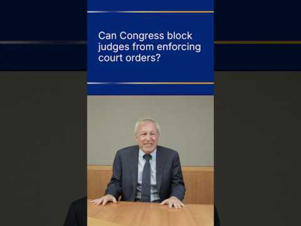 Can Congress block judges from enforcing court orders?