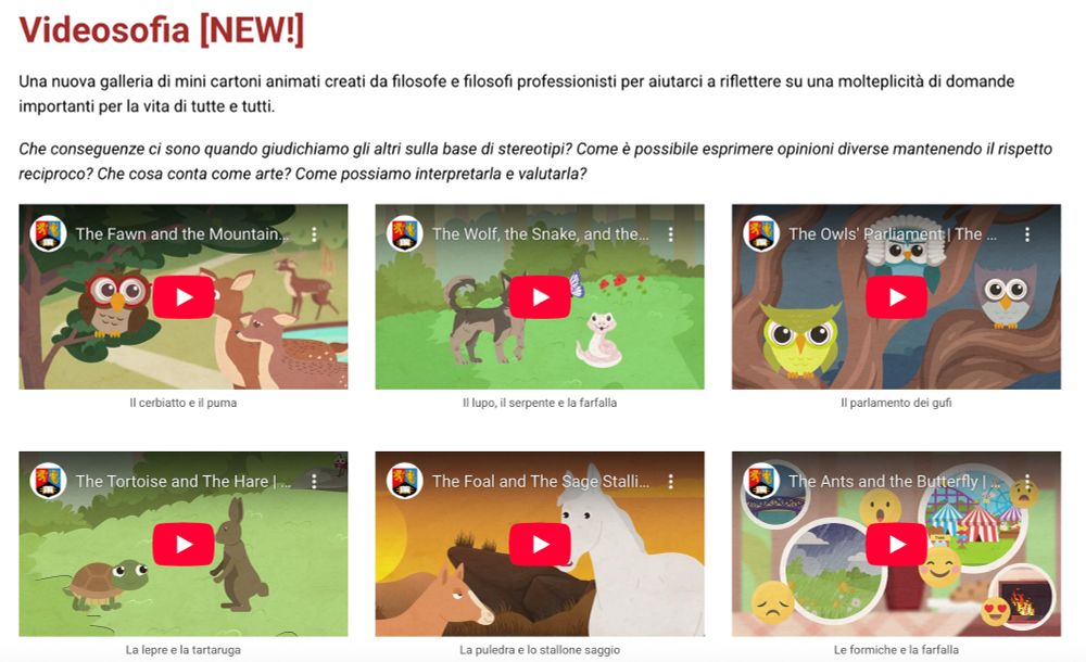 Videosofia page on the Philosophy Museum website