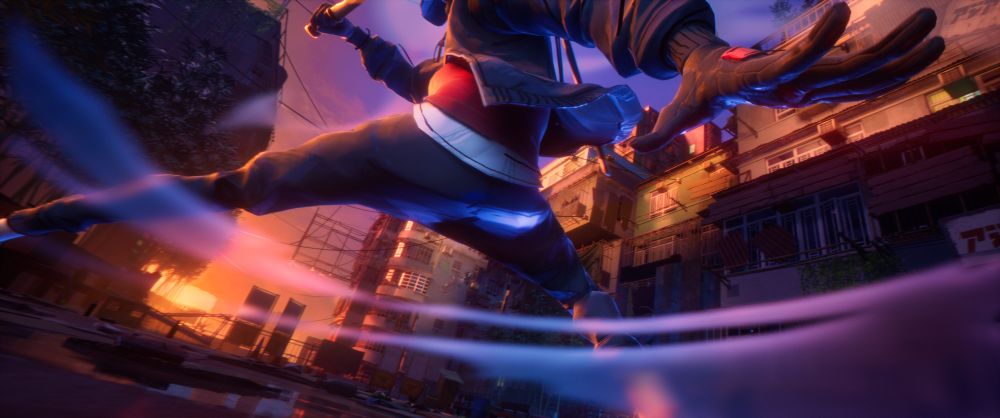 Still from the video game teaser: KEMURI. A character swiping a sword. 