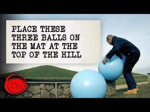 Place These Exercise Balls On The Mat At The Top Of The Hill - FULL TASK
