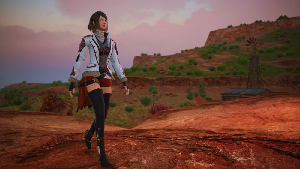 Lilia walking in Shaaloani as the sun rises. I love this bard glam you will see it a lot