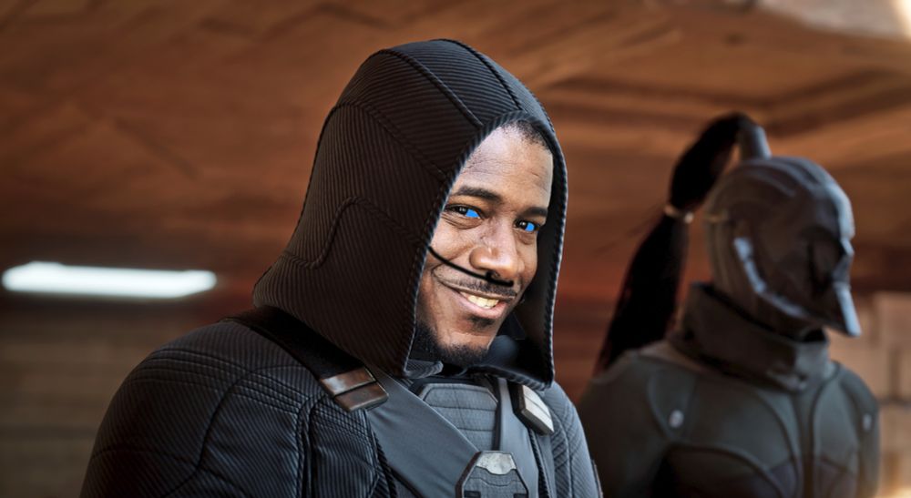 DeejayKnight as a Fremen from Dune, created by c0ff33wh0re