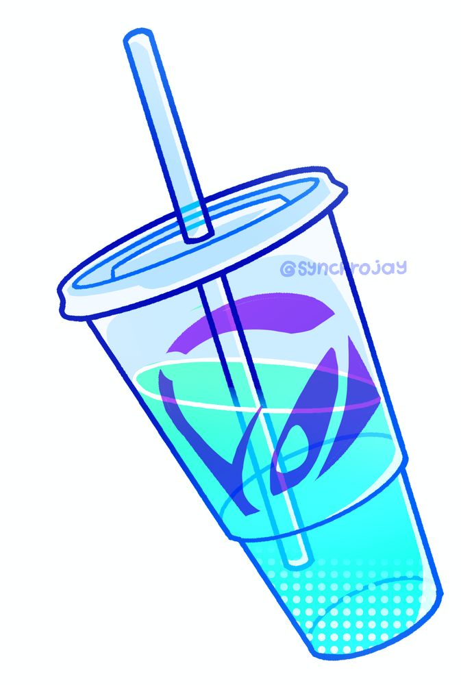 a digital illustration of a baja blast from taco bell