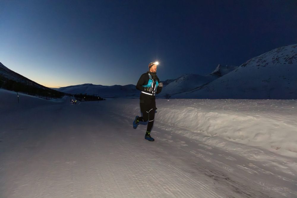 Me running the polar night marathon