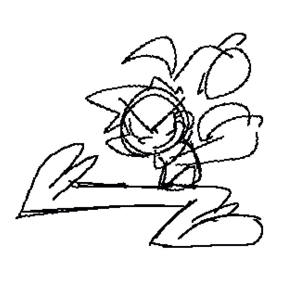 redraw with cartoonier proportions, posing, and an ever so slightly goofier expression  