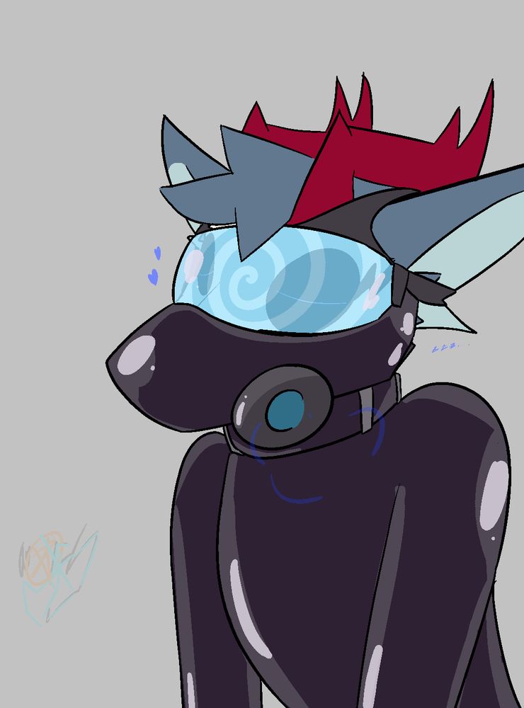 Itchyban getting the swirly hypnovisor treatment.