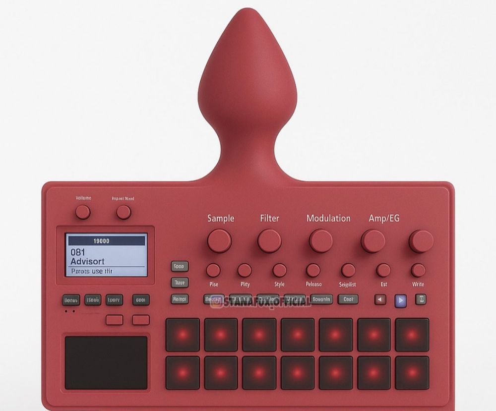 little sampler/synth thingy with a buttplug attached 