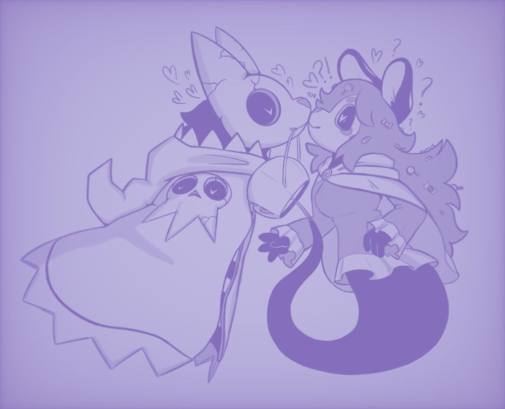 Hallow giving Katie a kiss after her ghost exits his basket