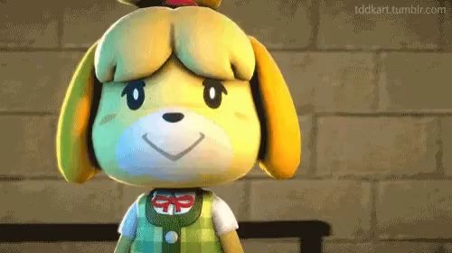 a close up of a stuffed animal from animal crossing standing next to a bench .