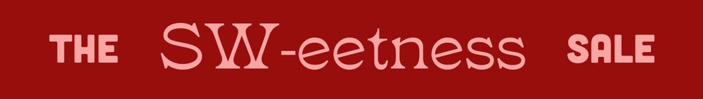 Banner image with text "THE SW-eetness SALE"