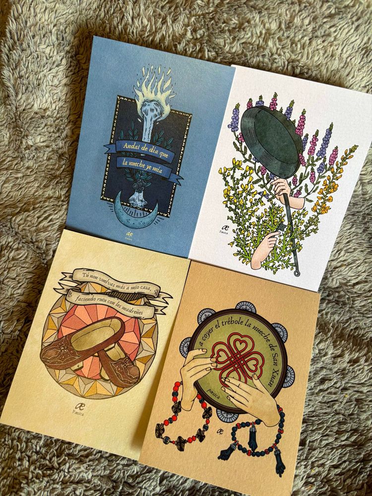 Four asturian postcards by paesica