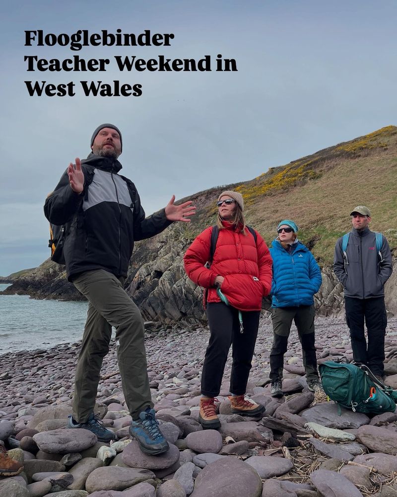 Flooglebinder staff on the coast in West Wales 