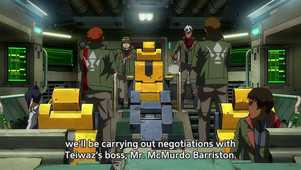 "we'll be carrying out negotiations with Teiwaz's boss, Mr. McMurdo Barriston."