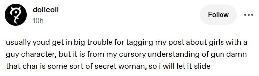 a tumblr post by dollcoil. 