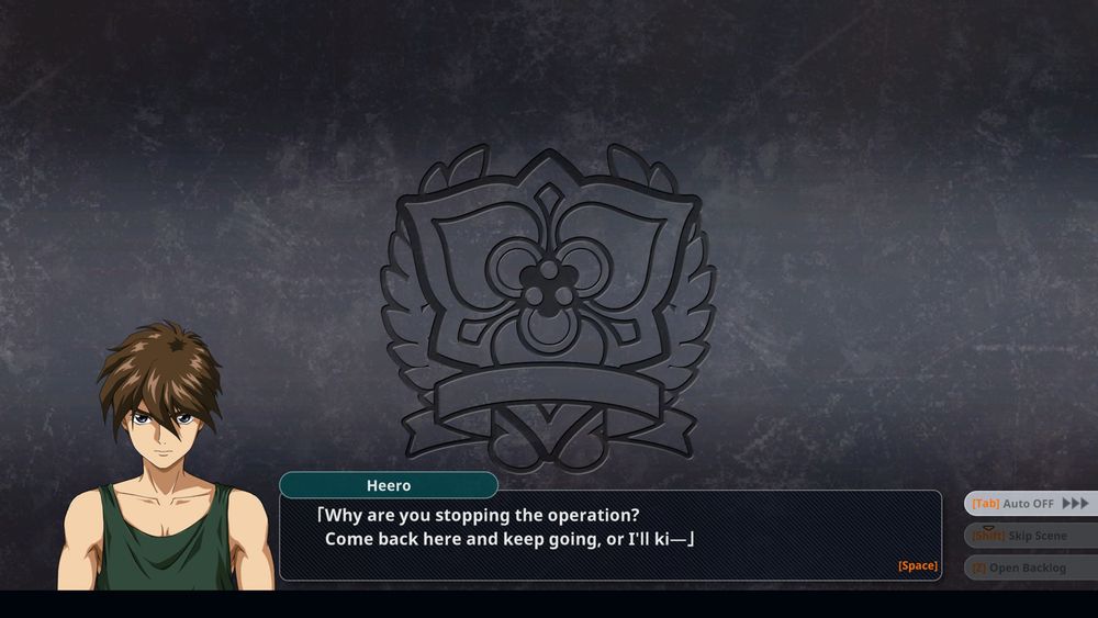 Heero getting pissy that I'm shutting the game down. 