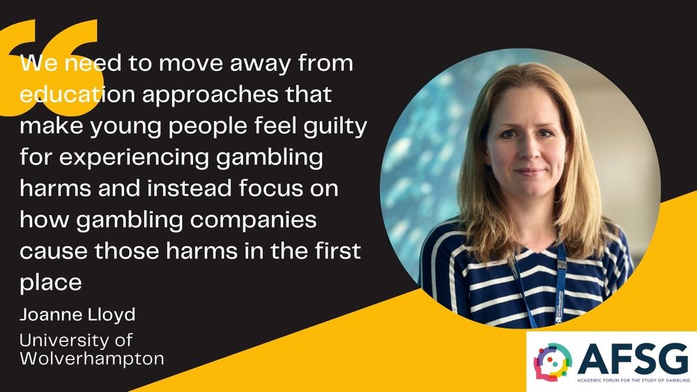 Joanne Lloyd quote on gambling education 