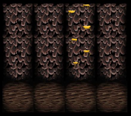 the shitpit but with golden colored climbing holds leading up out of the pit