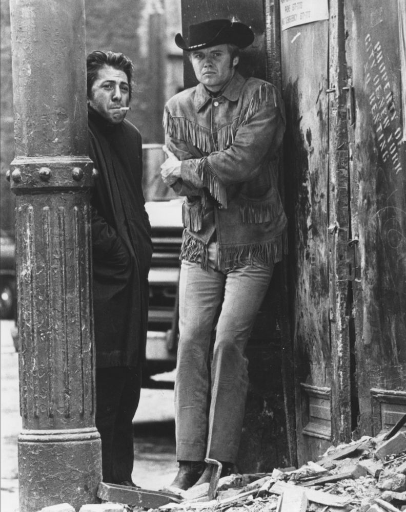 Dustin Hoffman and Jon Voight in John Schlesinger's Midnight Cowboy (1969)