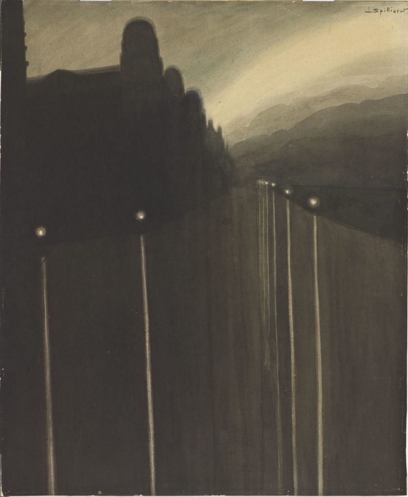 Léon Spilliaert, Dike at night. Reflected lights, 1908, Musée d’Orsay, Paris, France.