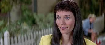 Courtney Cox with some REALLY unfortunate bangs in Scream 3