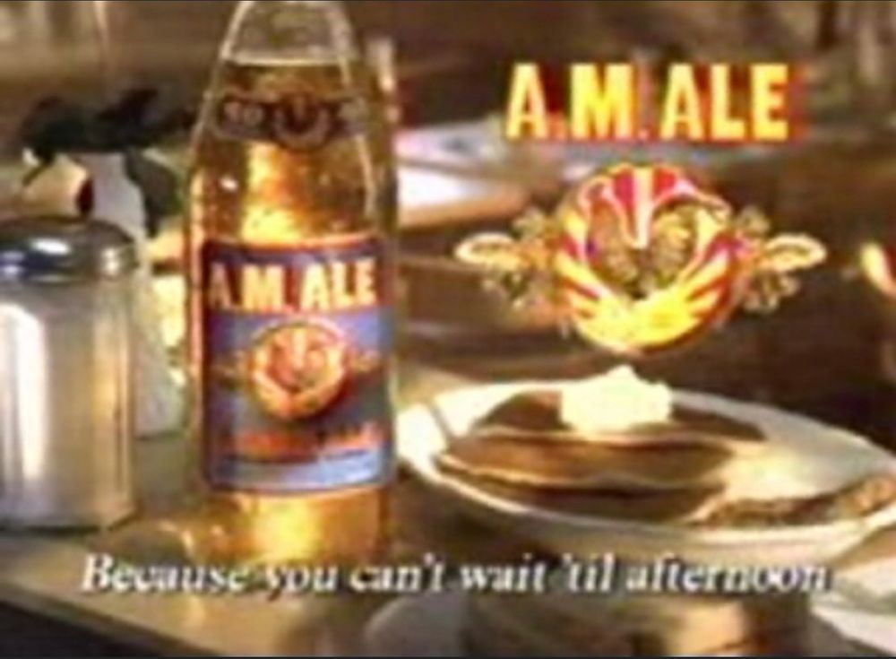 An ad for A.M. Ale — the beer you drink in the morning (from an SNL commercial parody).