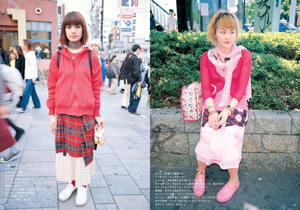 a scan from FRUiTS magazine, most likely images of fasionable people in Japan.