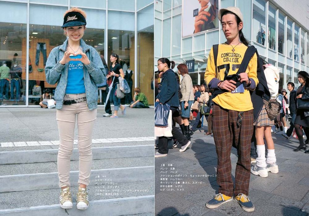 a scan from FRUiTS magazine, most likely images of fasionable people in Japan.