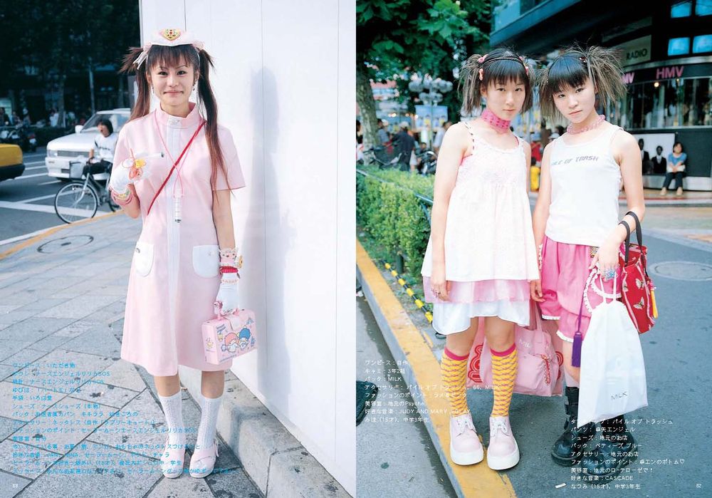 a scan from FRUiTS magazine, most likely images of fasionable people in Japan.