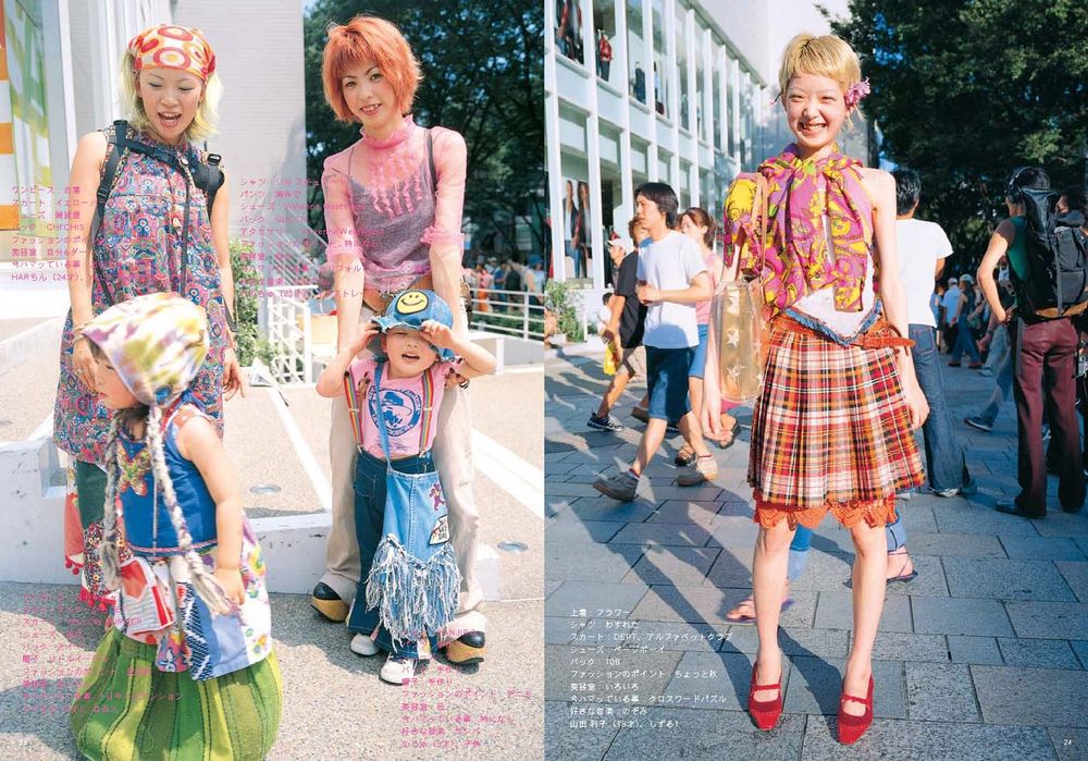 a scan from FRUiTS magazine, most likely images of fasionable people in Japan.