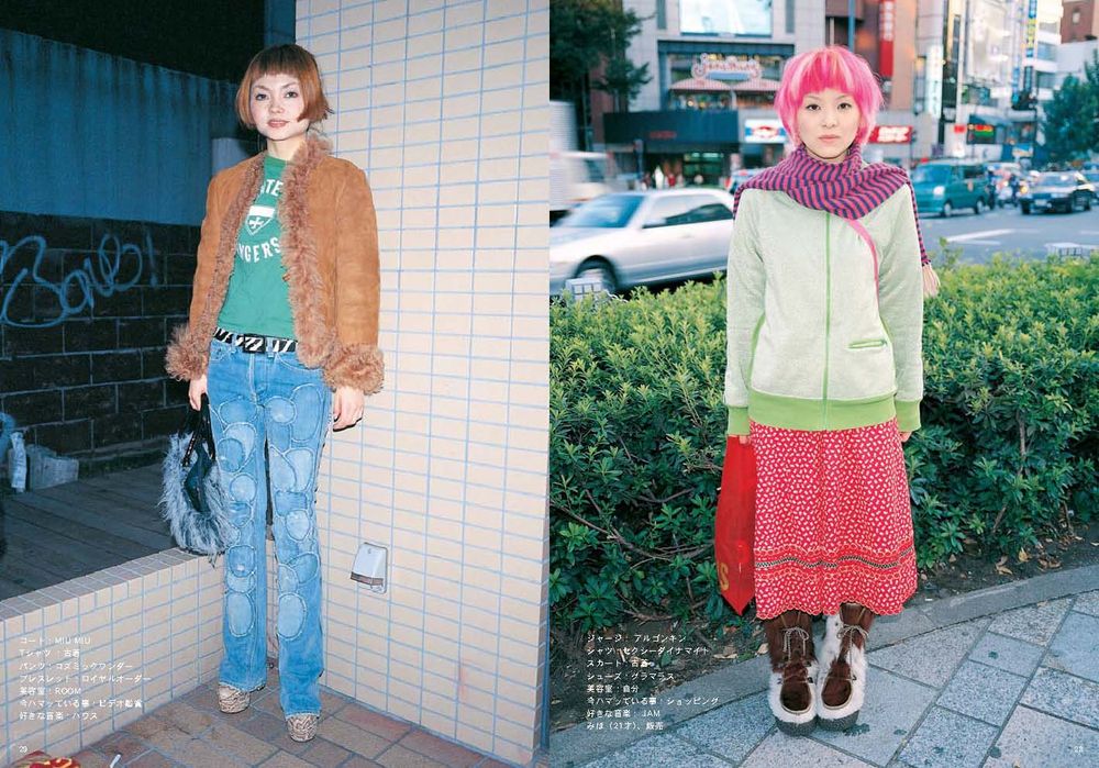 a scan from FRUiTS magazine, most likely images of fasionable people in Japan.