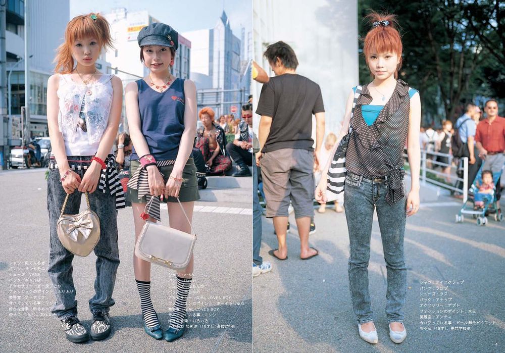 a scan from FRUiTS magazine, most likely images of fasionable people in Japan.