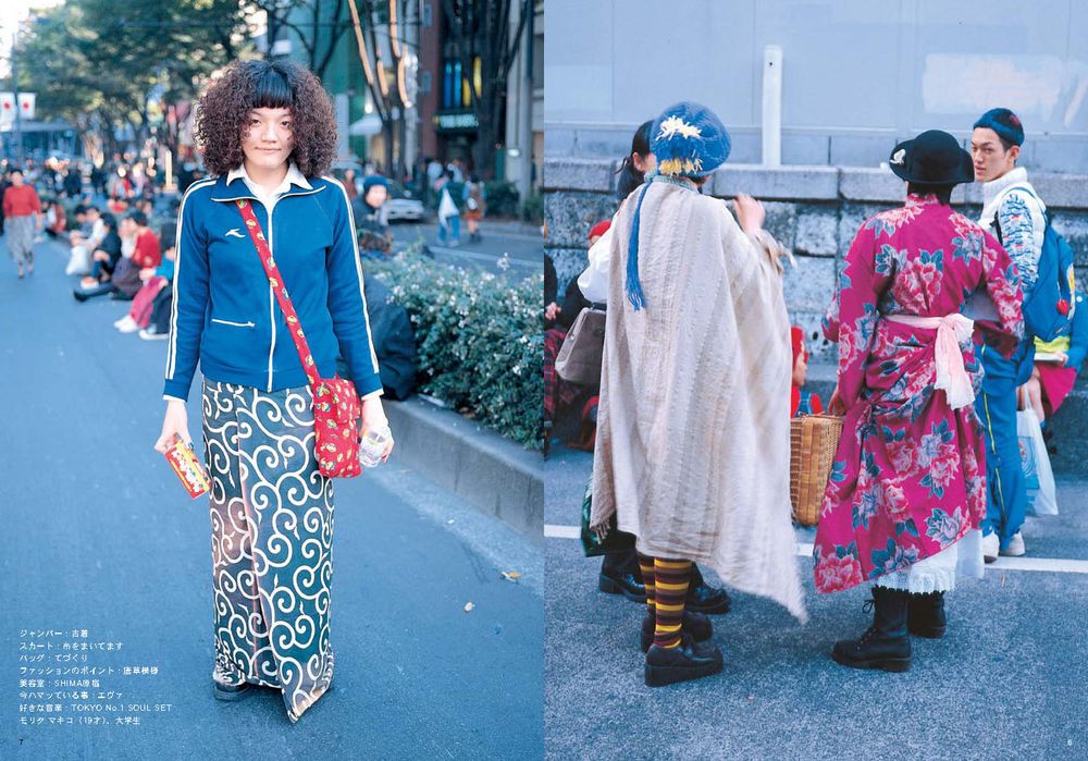 a scan from FRUiTS magazine, most likely images of fasionable people in Japan.