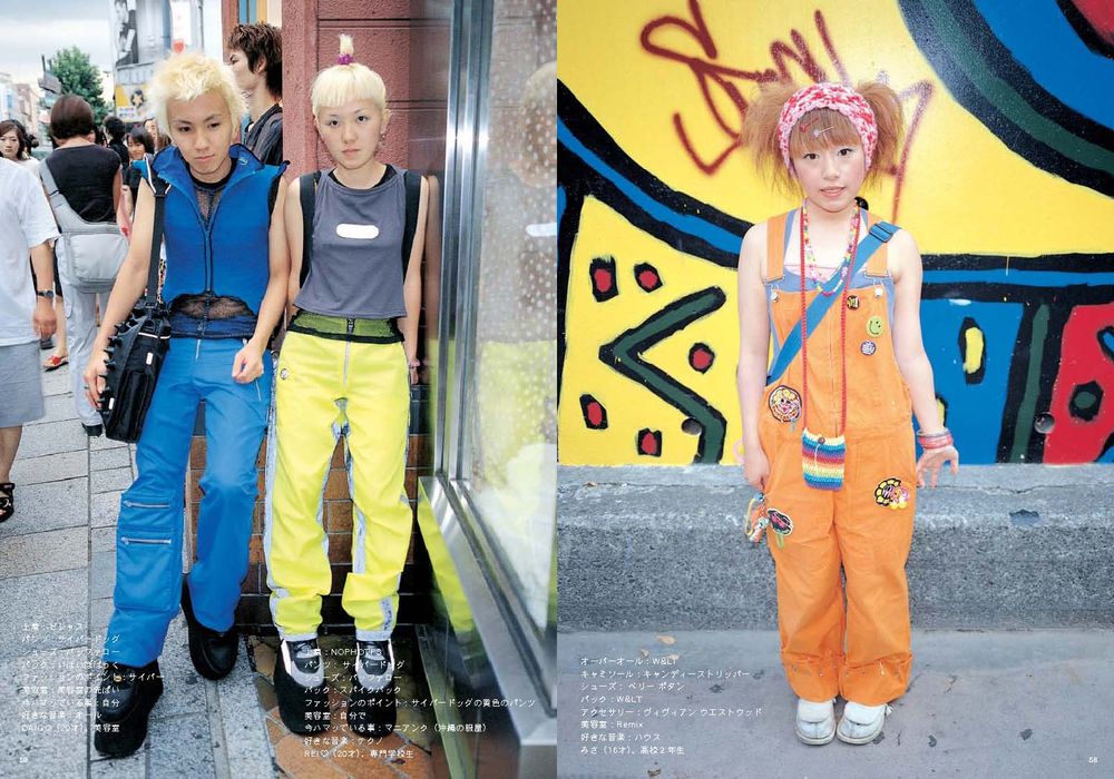 a scan from FRUiTS magazine, most likely images of fasionable people in Japan.