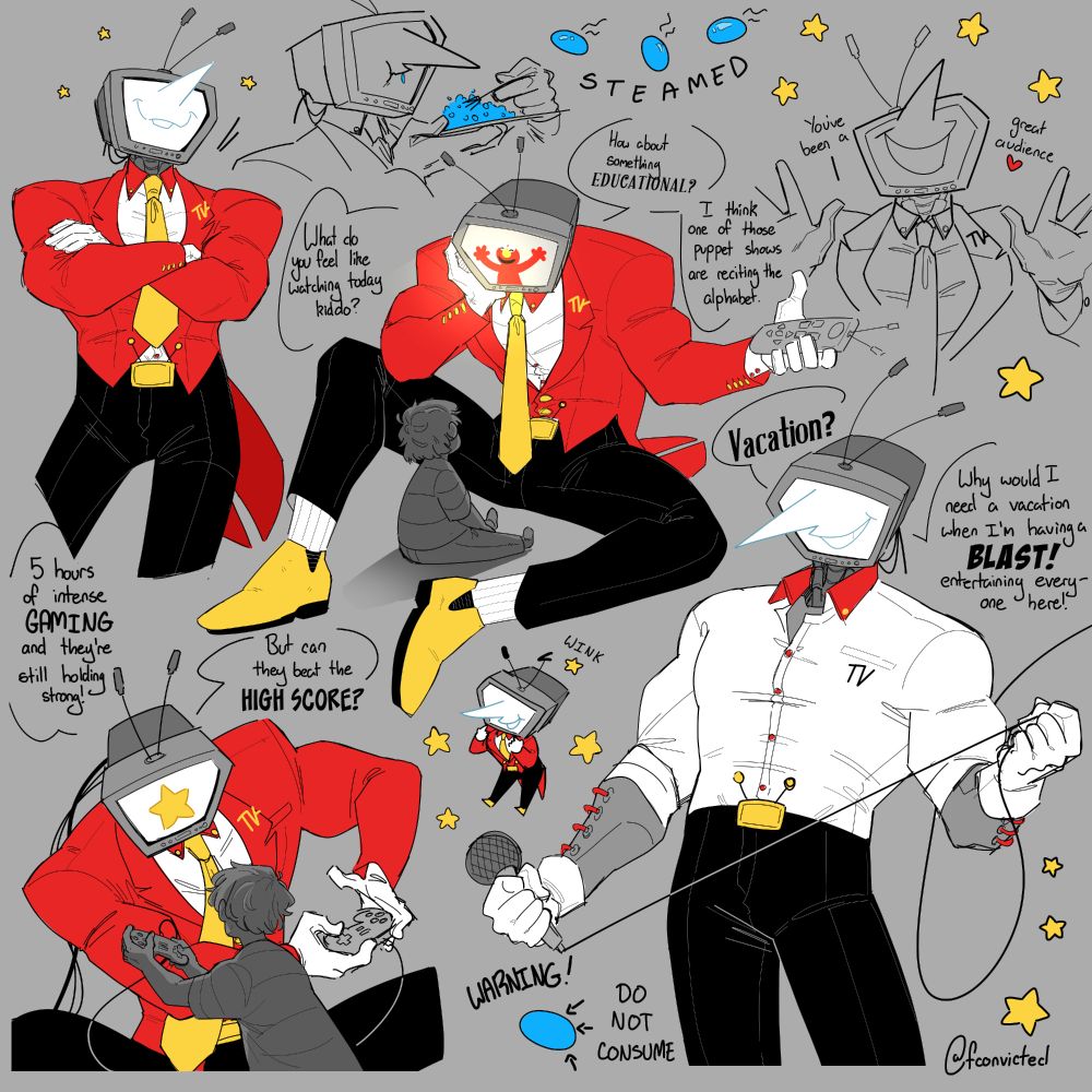 collection of sketches with mr. ant tenna and kris dreemurr 