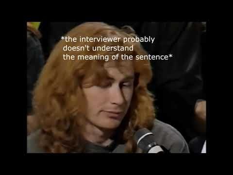 Dave Mustaine jokes about Kurt Cobain's death (1995)
