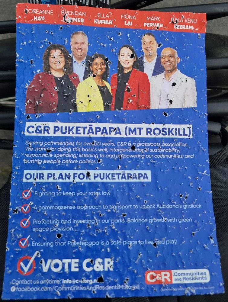 C&R (National party in Auckland) flyer for the Puketāpapa Local Board team 
